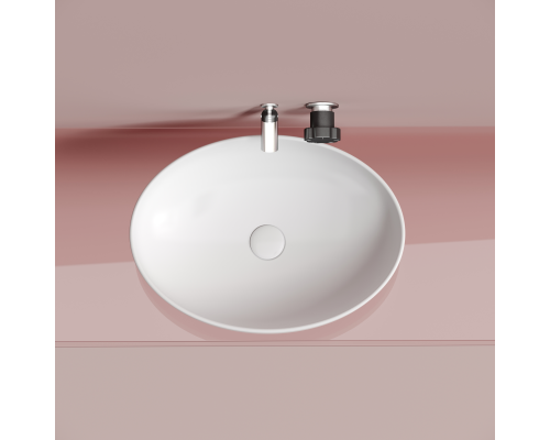 Чаша накладная овальная Ceramica Nova Element 50x36 Белый Матовый