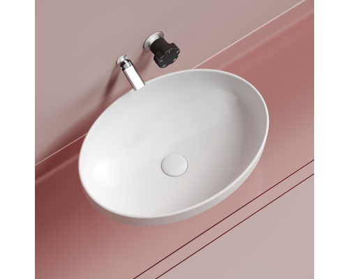 Чаша накладная овальная Ceramica Nova Element 50x36 Белый Матовый
