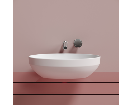 Чаша накладная овальная Ceramica Nova Element 50x36 Белый Матовый