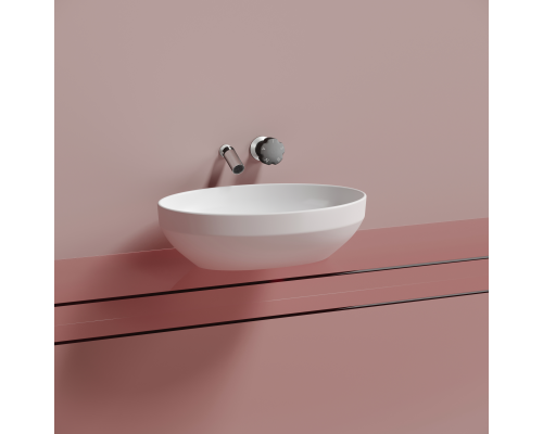 Чаша накладная овальная Ceramica Nova Element 50x36 Белый Матовый