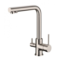 Смеситель для кухни c подключением фильтра питьевой воды Rimero RM4399NK Никель
