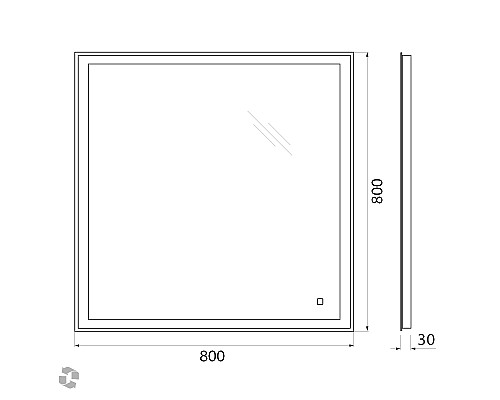 Зеркало BelBagno SPC-GRT-800-800-LED-TCH Зеркало BelBagno SPC-GRT-800-800-LED-TCH