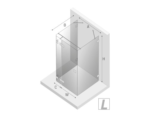 Душевое ограждение NEW TRENDY AVEXA GOLD BRUSHED L 110x120x200 золото