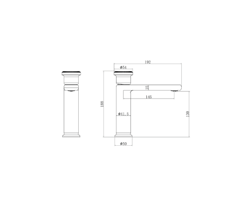 Смеситель для раковины ALTROBAGNO Рикко (Ricco) 0161 Cr