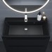 Раковина для ванной кварцевая Uperwood Classic Quartz 80х45х15 см, черная матовая, уголь