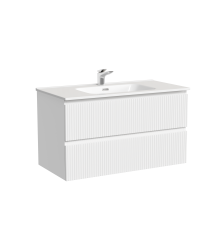Тумба под раковину подвесная Sancos Snob T 89х44х50, с доводчиками, Bianco