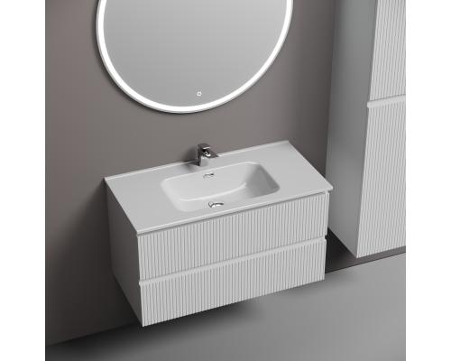 Тумба под раковину подвесная Sancos Snob T 89х44х50, с доводчиками, Bianco, SNT90W