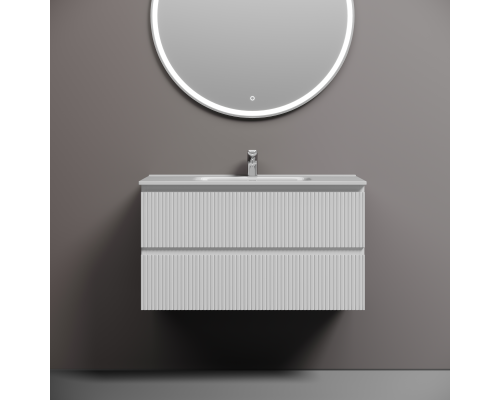 Тумба под раковину подвесная Sancos Snob T 89х44х50, с доводчиками, Bianco, SNT90W