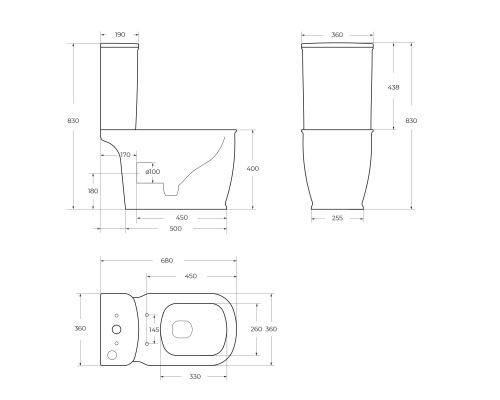 Чаша унитаза BelBagno BB10150CP