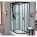 Душевая кабина Frank F418L Black без крыши Размер:100x80x215 см