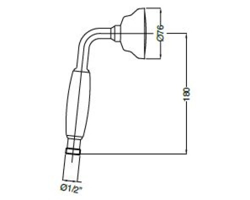 Ручной душ Cezares Czr CZR-U-D1FC-03/24-Bi Золото