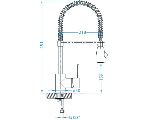 Смеситель для кухни Alveus Billy-S 1098727 хром