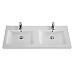 Раковина Cezares Eco 120 CZR-1200/480-2-LV-MR-ECO двойная Белая
