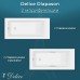 Ванна из литьевого мрамора Delice Diapason 150х70 матовая с ручками Хром