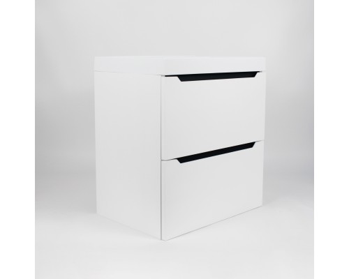 Тумба с раковиной Uperwood Tanos 50 см, белая/графит