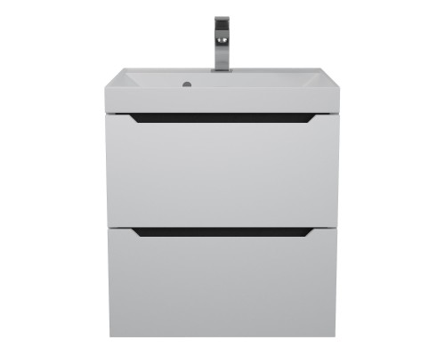 Тумба с раковиной Uperwood Tanos 50 см, белая/графит