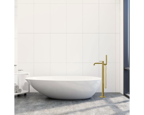 Смеситель для ванны напольный Vincea Desire VTF-1DBG однорычажный, золото