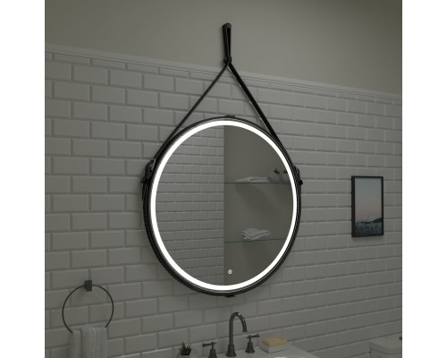 Зеркало Континент Millenium D 800 ЗЛП1798 с подсветкой Черное с сенсорным выключателем