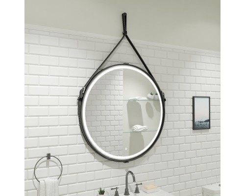 Зеркало Континент Millenium D 800 ЗЛП1798 с подсветкой Черное с сенсорным выключателем