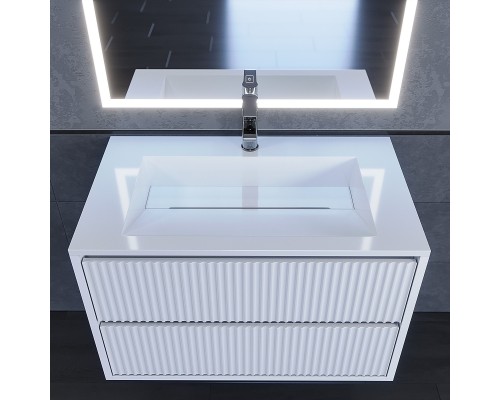 Раковина для ванной 80 см, Uperwood Next Premium, белая глянцевая