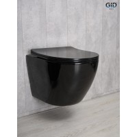 Безободковый подвесной унитаз Gid Tr2198-18 62204y с прочной крышкой-микролифт