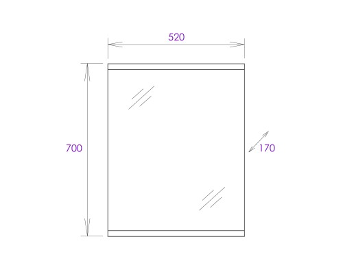 Зеркало Onika Крит 52.00 205211 Белое