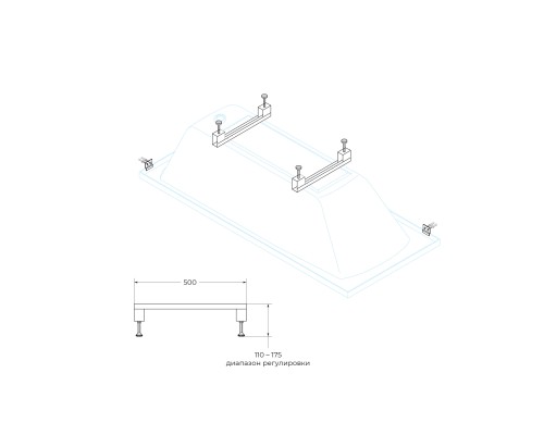 Ножки для ванны Cezares LEG-KIT-100