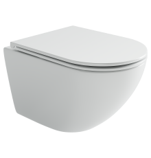 Унитаз подвесной Ceramicanova Вихрь (Whirl) торнадо 3.0 сиденье микролифт белый