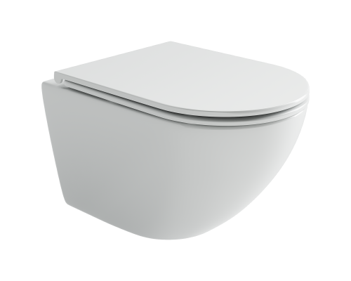 Унитаз подвесной Ceramicanova Вихрь (Whirl) торнадо 3.0 сиденье микролифт белый