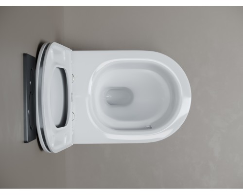 Унитаз подвесной Ceramicanova Вихрь (Whirl) торнадо 3.0 сиденье микролифт белый