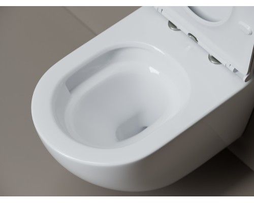 Унитаз подвесной Ceramicanova Вихрь (Whirl) торнадо 3.0 сиденье микролифт белый