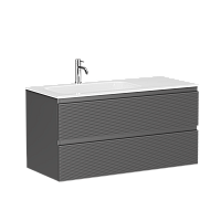 Тумба подвесная SANCOS Folk левая 995х445х500, c двумя ящиками, Grey soft FL100LGS