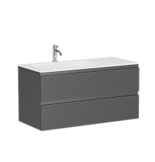 Тумба подвесная SANCOS Folk левая 995х445х500, c двумя ящиками, Grey soft FL100LGS