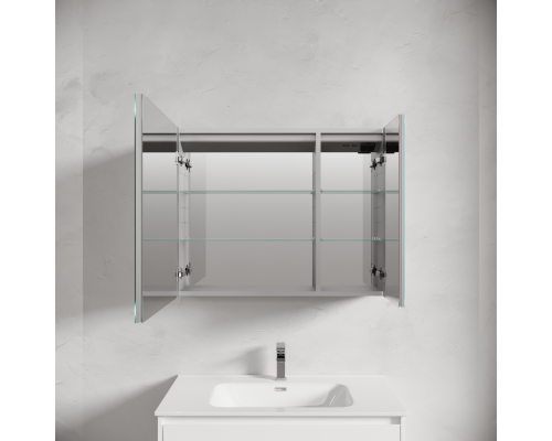Зеркальный шкаф для ванной Sancos Evoke 900x700х136 мм с LED подсветкой, SC8090