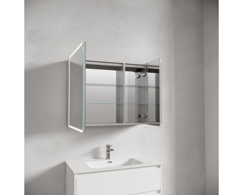 Зеркальный шкаф для ванной Sancos Evoke 900x700х136 мм с LED подсветкой, SC8090