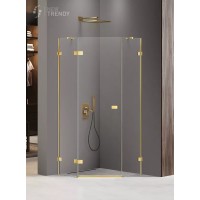 Душевое ограждение NEW TRENDY AVEXA GOLD SHINE L 90x90x200 золото