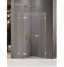 Душевое ограждение NEW TRENDY AVEXA GOLD SHINE L 90x90x200 золото