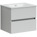 Тумба под раковину SANCOS Urban 590х450х550, c двумя ящиками, белый глянец