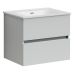 Тумба под раковину SANCOS Urban 590х450х550, c двумя ящиками, белый глянец