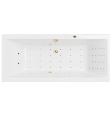 Ванна гидромассажная EXCELLENT Pryzmat Slim 160x75 NANO золото