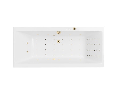 Ванна гидромассажная EXCELLENT Pryzmat Slim 160x75 NANO золото