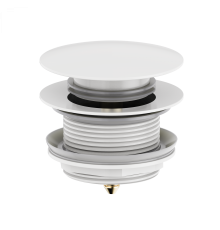 Донный клапан для ванны 1 1/2 Wonzon&Woghand, Белый матовый WW-SS105-MW