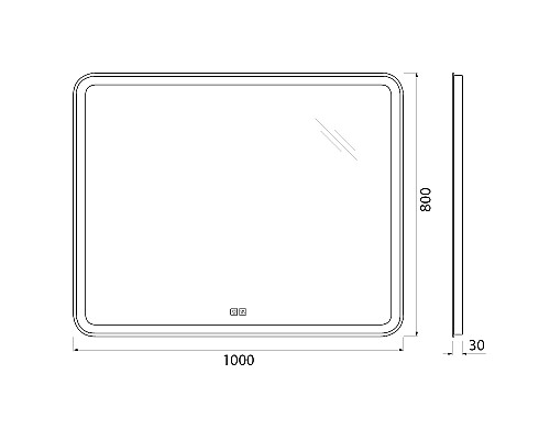 Зеркало BelBagno SPC-MAR-1000-800-LED-TCH-WARM с подсветкой с подогревом с сенсорным выключателем Зеркало BelBagno SPC-MAR-1000-800-LED-TCH-WARM с подсветкой с подогревом с сенсорным выключателем