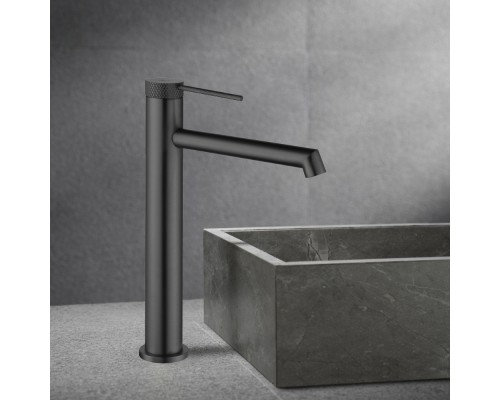 Смеситель для раковины Vincea VBF-2RM2GM однорычажный, вороненая сталь