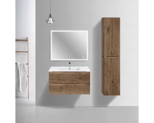 База под керамическую раковину Vincea Mia Slim 900 подвесная 2 ящика Soft close V.Oak