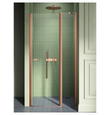 Дверь в нишу NEW TRENDY NEW SOLEO COPPER BRUSHED 100x195 брашированная медь