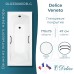 Ванна из литьевого мрамора Delice Veneto 170х75 глянцевая с черными ручками