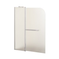 Душевая шторка на ванну Taliente 120x140, распашная, мат.стекло, хром, левое исполнение