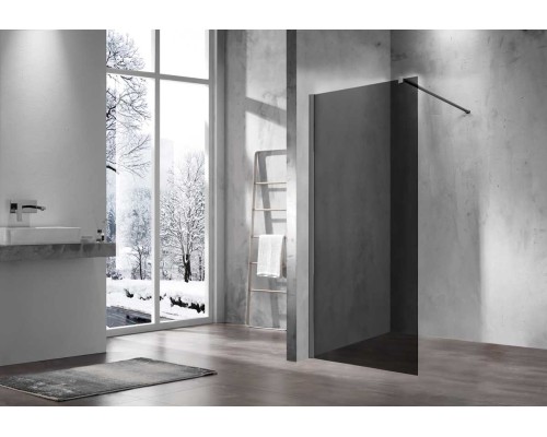 Душевая перегородка Vincea Walk-In VSW-1H110CGGM, 1100x2000, сталь, стекло тонированное