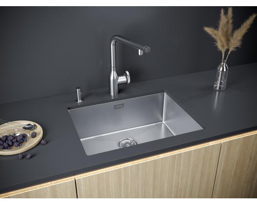 Мойка для кухни Paulmark NEXT-580 PM215844-BS брашированная сталь 580х440